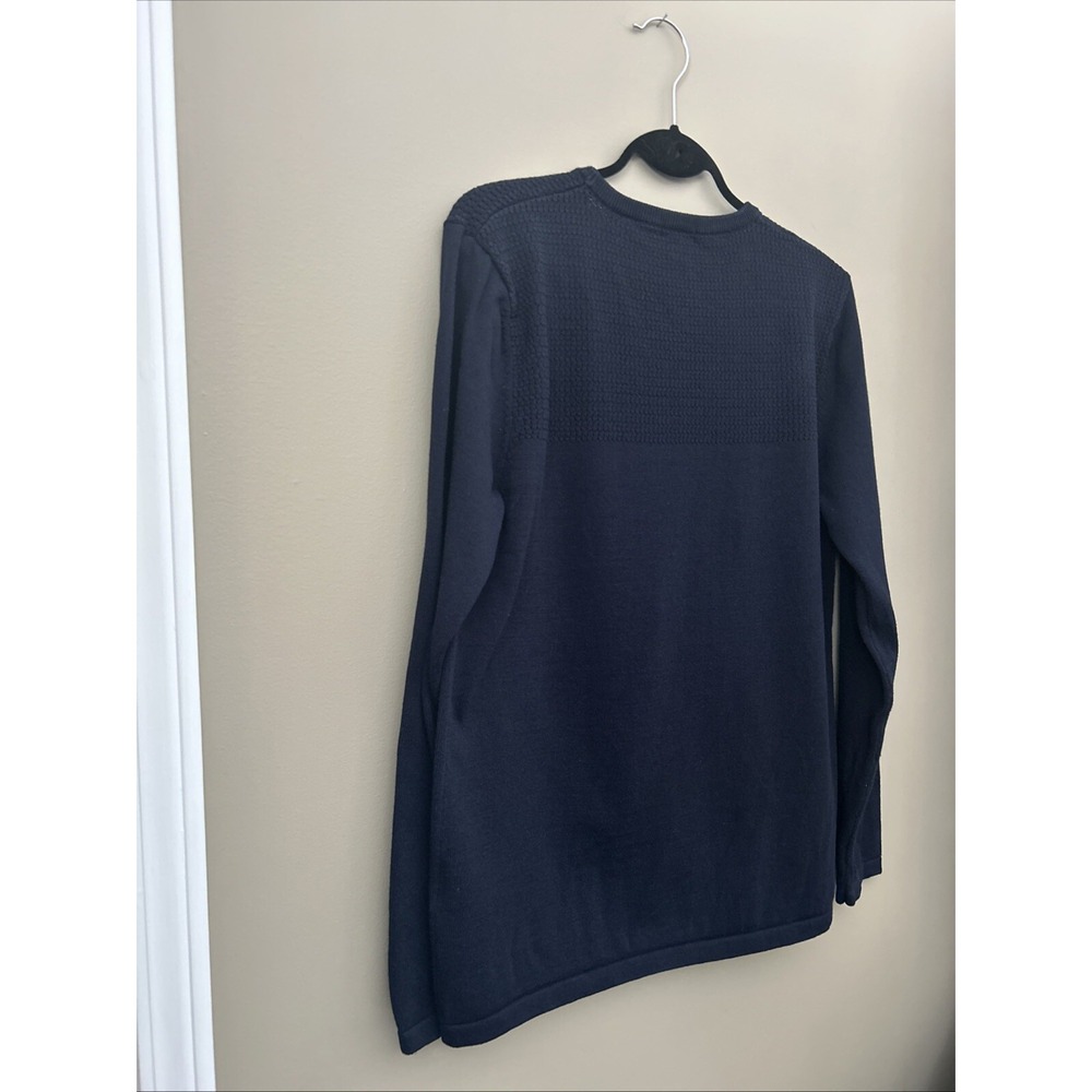 Scotch & Soda Men's Pullover Sweater Crew Neck L Navy Blue Knit - Picture 4 of 10